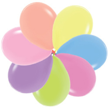 Шар (12""/30 см) Ассорти, флуор, 50 шт.
