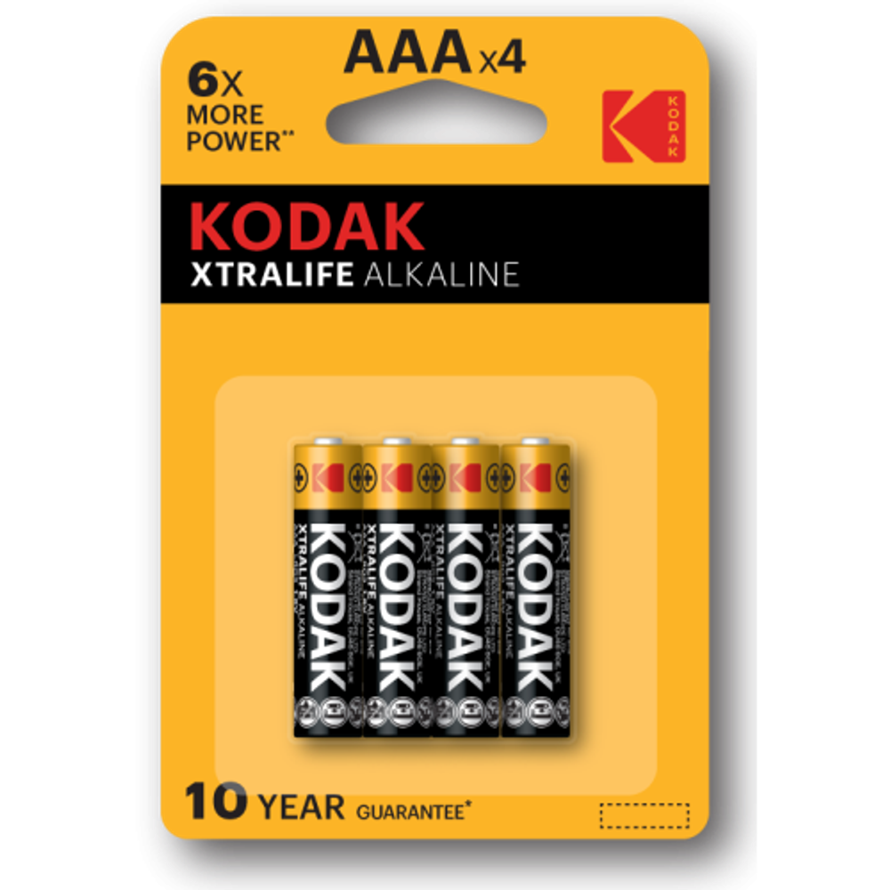 Батарейки Kodak LR03-4BL XTRALIFE Alkaline [K3A-4] | Батарейки Щелочные (Алкалиновые)