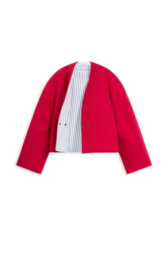 Куртка двустороняя TULUP white/red (джинса)