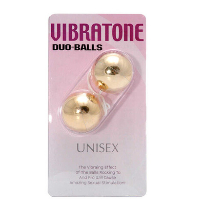 Вагинальные шарики Vibrotone Duo Balls ( золотой ) (Цвет: золотой)