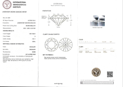 Лабораторно-выращенный бриллиант Кр-57 6.56-6.58 мм D/VVS1 1.08 ct