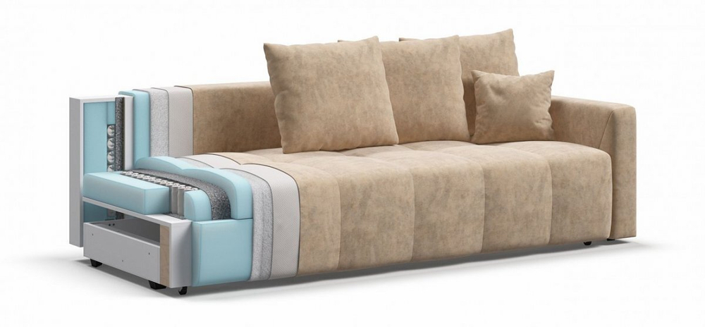 Диван Босс Тренд Велюр Роял шампань