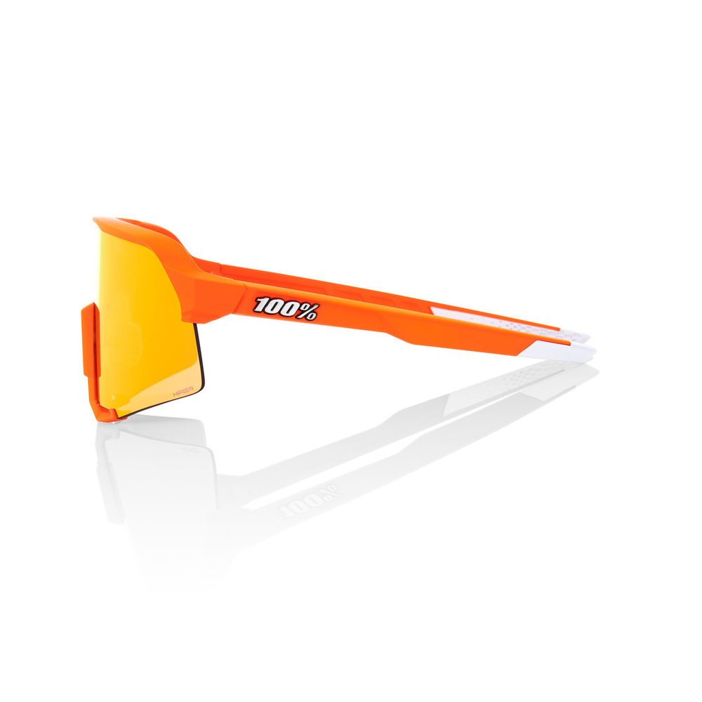 Спортивные очки с диоптриями 100% S3 / Soft Tact Neon Orange / HiPER Red Multilayer Mirror Lens