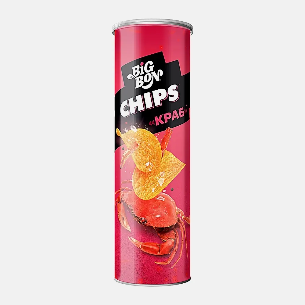 Чипсы со вкусом краба Big Bon 130г