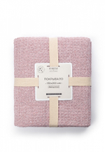 Покрывало DeNASTIA вафельное меланж 150x200 хб100% розовый Индия