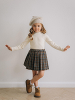 Юбка-шорты в клетку, Серый