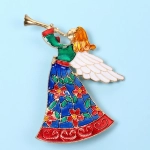 Брошь «Рождественское чудо - Ангел», 5*3см