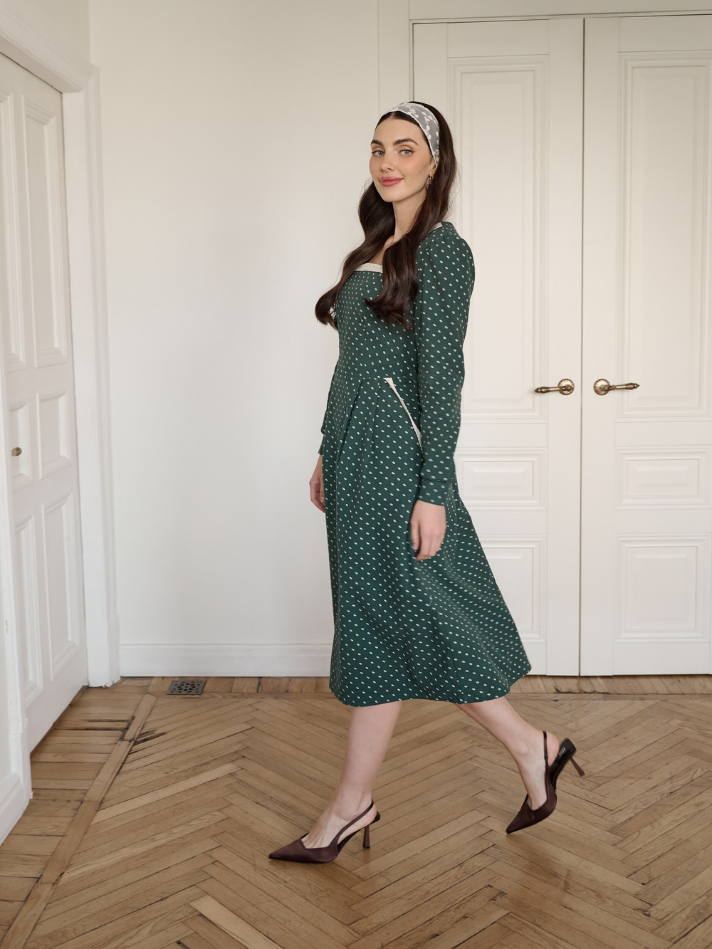 Платье длинное кружевное