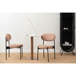 Столик кофейный Berg Trond 60см мрамор/золотой