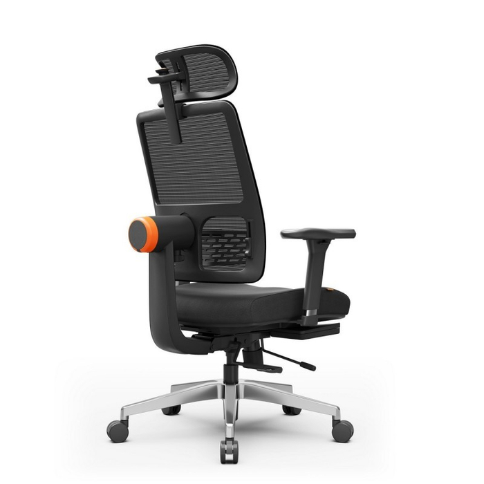 Эргономичное компьютерное кресло FoxGear NETZ модель M, черный (FG-NETZ-M-BK)