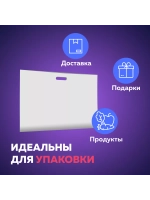 Пакет полиэтиленовый белый 50х71 см 50 мкм 25 штук с вырубными ручками