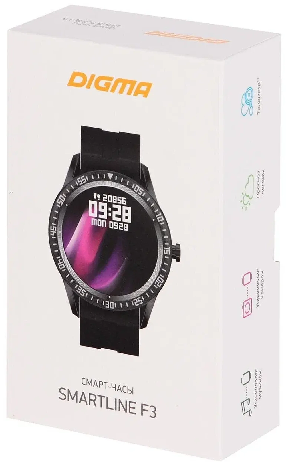 Смарт-часы Digma Smartline F3 1.28' TFT Black (F3B) (y)