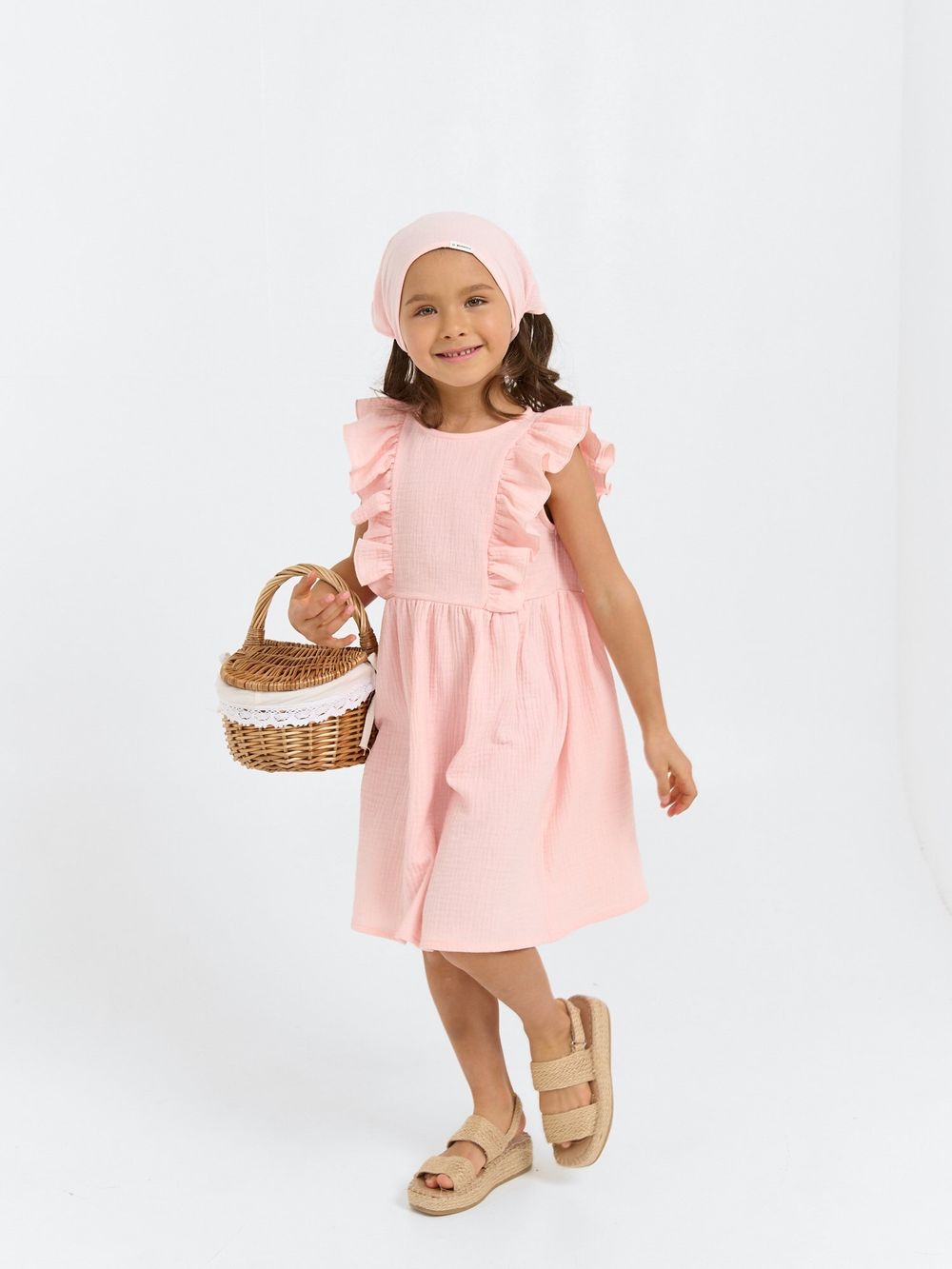 Платье муслиновое "Пудра"