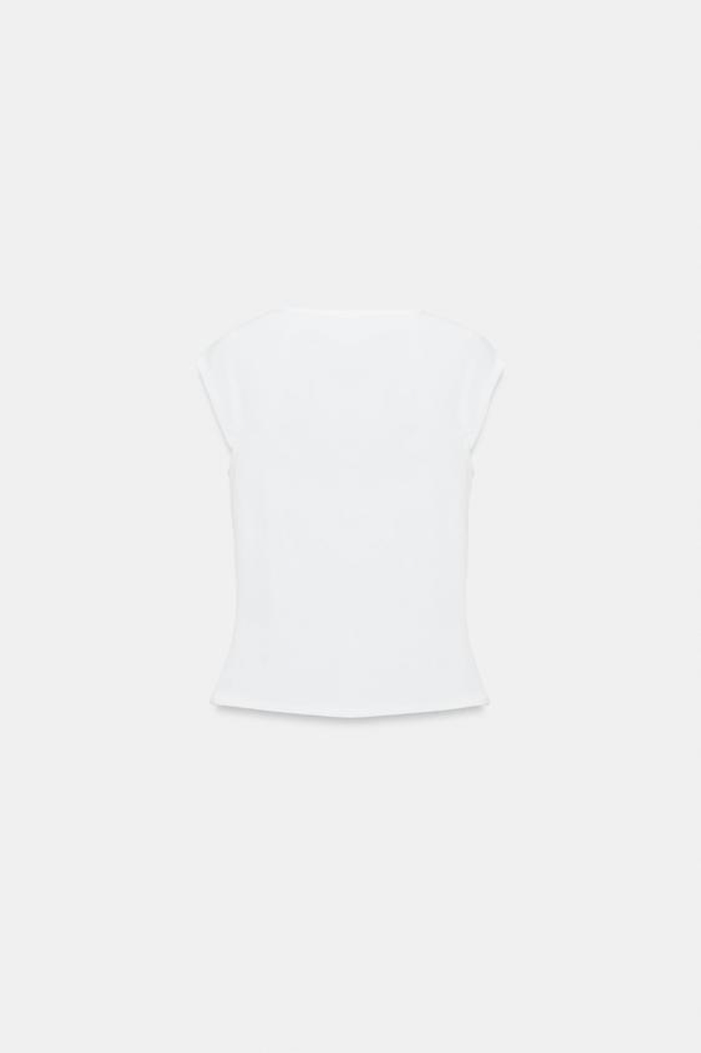 ZARA ЭЛАСТИЧНЫЙ ТОП-КОРСЕТ, БЕЛЫЙ