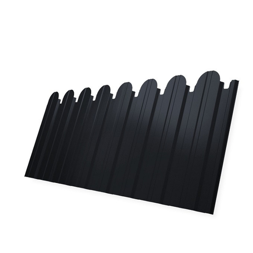 Профнастил С10 Grand Line Optima Satin 0,5 мм фигурный RAL 7024 графитовый серый