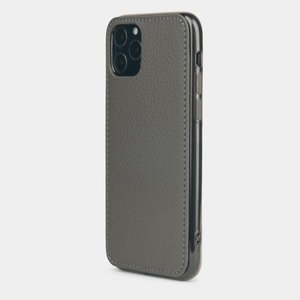 Чехол-накладка для iPhone 11 Pro Max из натуральной кожи теленка, серого цвета