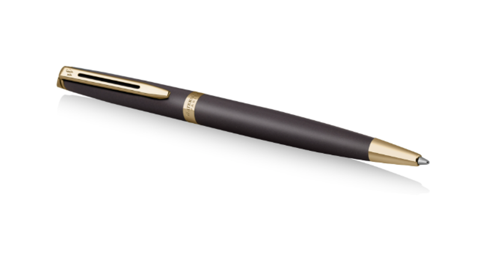 Waterman Hemisphere Metallic Black Lacquer GT ручка шариковая, 1,0мм, подарочная упаковка