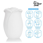 Белый нереалистичный мастурбатор 15см в форме бутона цветка Bior Toys Sexy Friend Flower White Rose SF-70285