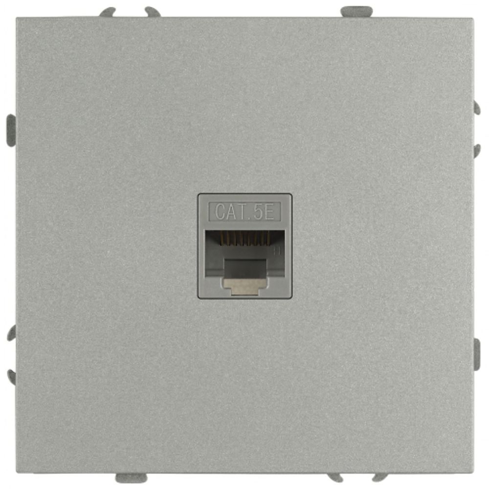 Розетка ЭРА Galaxy 15-3107-03 информационная RJ45 IP20 алюминий | Эра Galaxy
