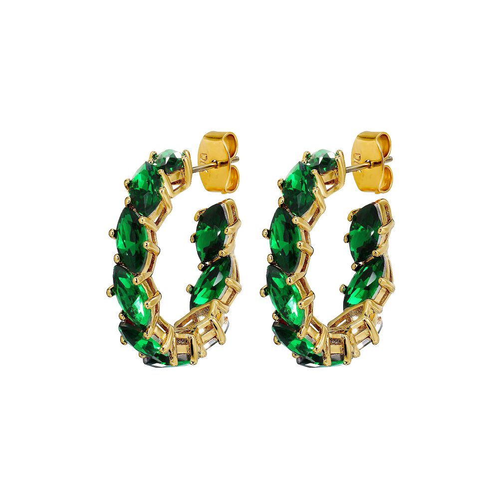 Серьги Dyrberg Kern TAMARIN SG EMERALD GREEN 470017