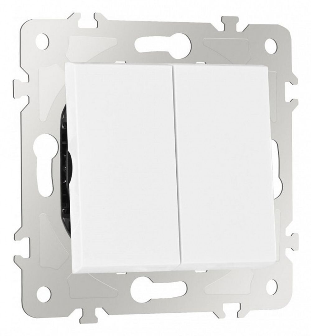 Выключатель двухклавишный без рамки Arte Milano 203 203.30-2.white