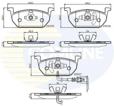 COMLINE - CBP12224-CML - Brake Pad Set, disc brake