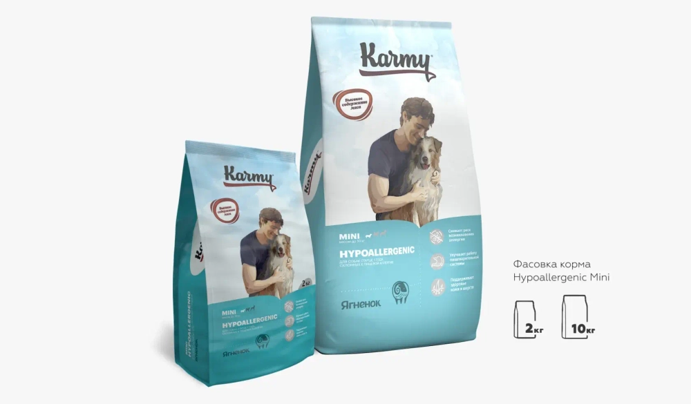 Hypoallergenic Mini Полнорационный сухой корм для собак мелких пород старше 1 года, склонных к пищевой аллергии Ягненок 2кг-1133р/10кг-5200р