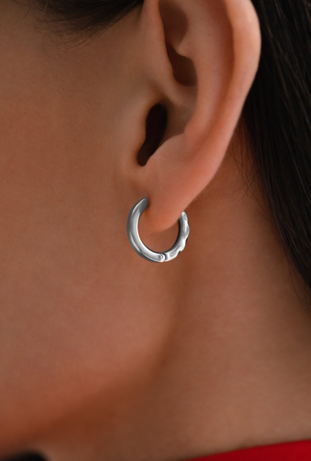 серебряные серьги круглые