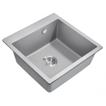 Мойка для кухни MILACIO Murcia 51 Cuarzo MC.77023, серый металлик