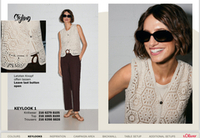 Чинос из льняной ткани с плетеным поясом