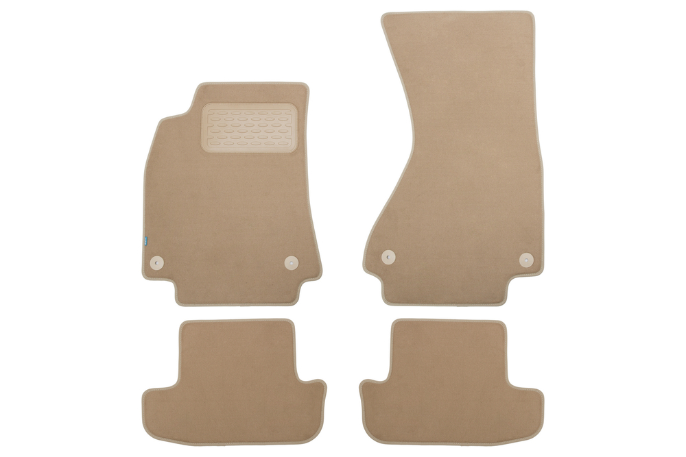 Коврики в салон для AUDI A5 АКПП 2007-2011, 2011-2016, купе, 4 шт. (текстиль, бежевые) KLEVER04041122112KH