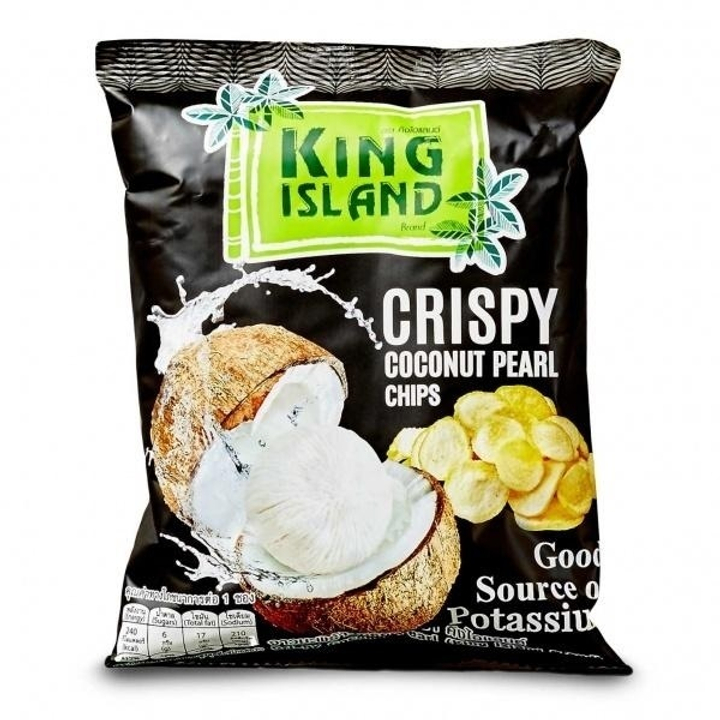 Кокосовые чипсы из сердцевины пророщенного кокоса King Island Crispy Coconut Pearl Chips 40 г