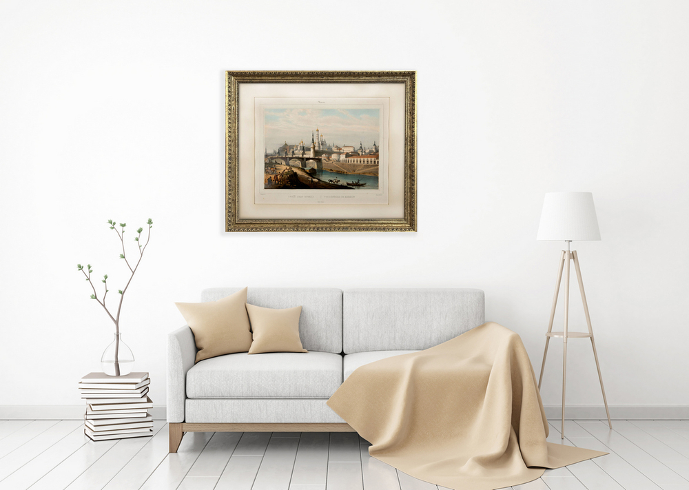 Москва. Общий вид Кремля. Из серии «Виды Москвы и Санкт-Петербурга».  XIX в. Литография