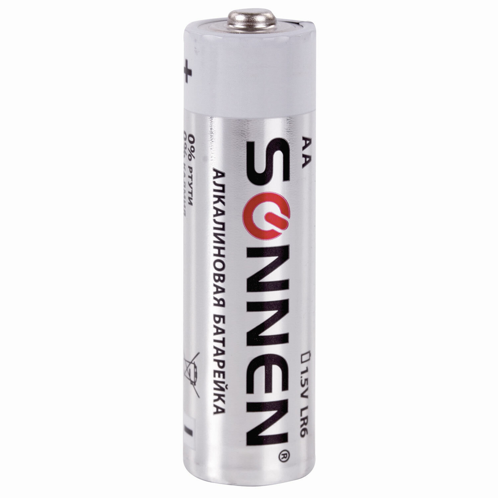 Батарейки комплект 2 шт. SONNEN Alkaline АА (LR6 15А) алкалиновые пальчиковые блистер (24 штуки в упаковке)