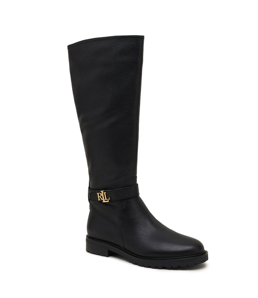 Кожаные офицерские сапоги hallee LAUREN RALPH LAUREN - черный(802915444)