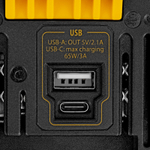 Батарея аккумуляторная BH-20-6.0, Li-Ion, USB, 20 В, 6,0 Ач// Denzel