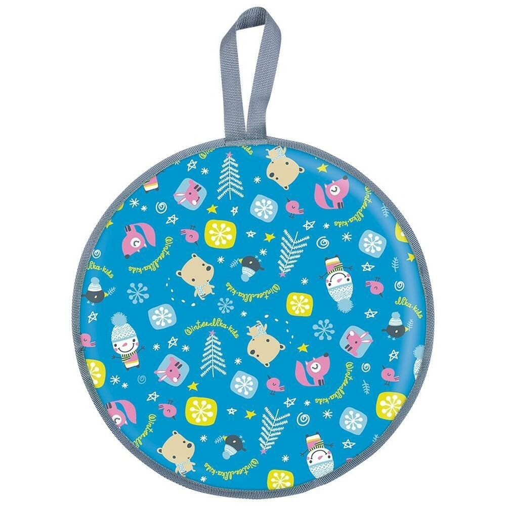 Ледянка мягкая диаметр 450 мм принт, Зима голубой