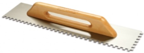 Гладилка зубчатая 10х10 300 мм с деревянной ручкой Dekor 460