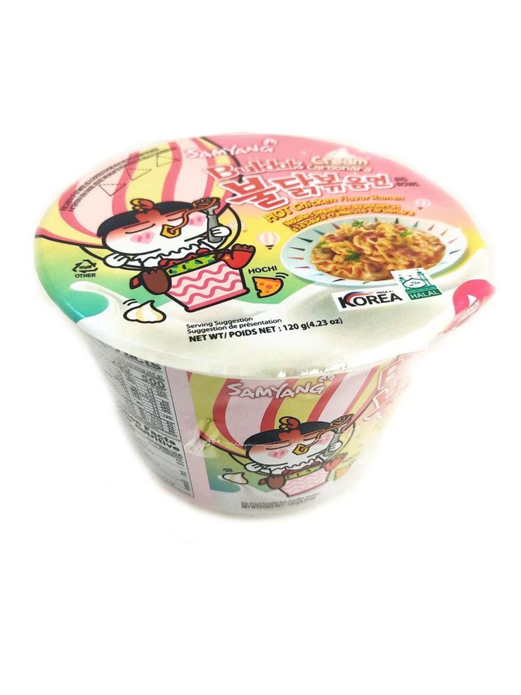 Лапша Острая курица Сливочная карбонара Samyang 120 г