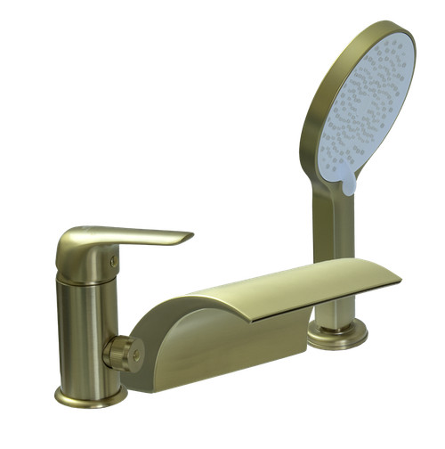 24033-S Смеситель на борт ванны (МАТ. ЗОЛОТО)  GANZER