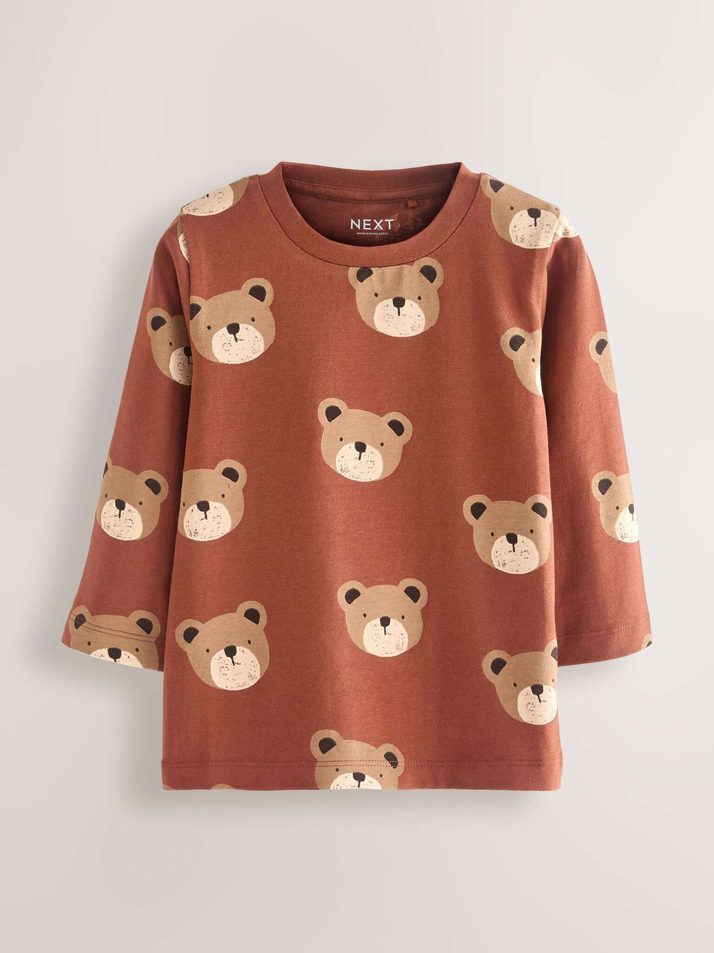 Лонгслив для мальчика Next N71-069, 3 шт., Кирпичный, Бежевый