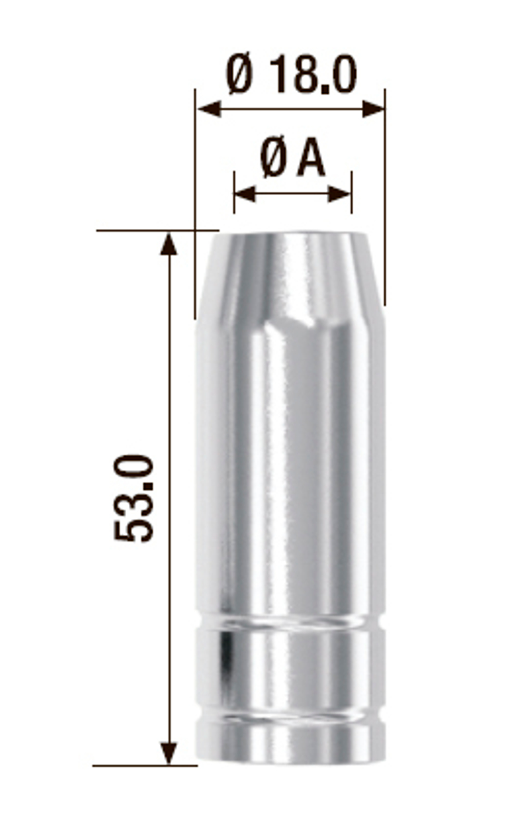 Газовое сопло D=12,0мм FB 150 (5шт) (FUBAG)