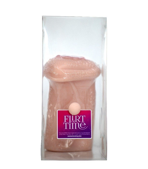 Телесный мастурбатор-вагина с фигурками на поверхности