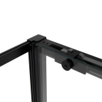 Душевой уголок Слим Софт (Slim Soft) Vincea VSR-1SS1010CLB, 1000*1000, черный, стекло прозрачное