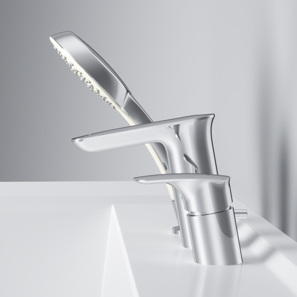 Смеситель на борт ванны, трёхсекционный AM.PM Inspire V2.0 F50A01300