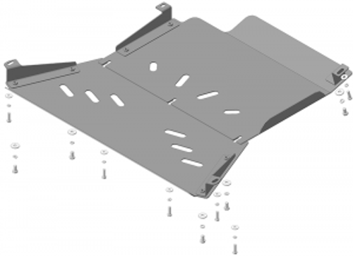 Усиленная защита Motodor кпп, разд. коробки. 3 мм, сталь. для Nissan Patrol 2003-2009 арт.11411