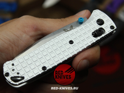 Нож Benchmade 535 Алюминий Frag A+++ - белая рук., сатин клинок RK/Н58