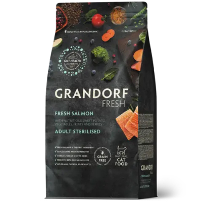 GRANDORF Fresh Cat STERILISED Salmon&Sweet Potato Лосось с бататом для стерил. кошек