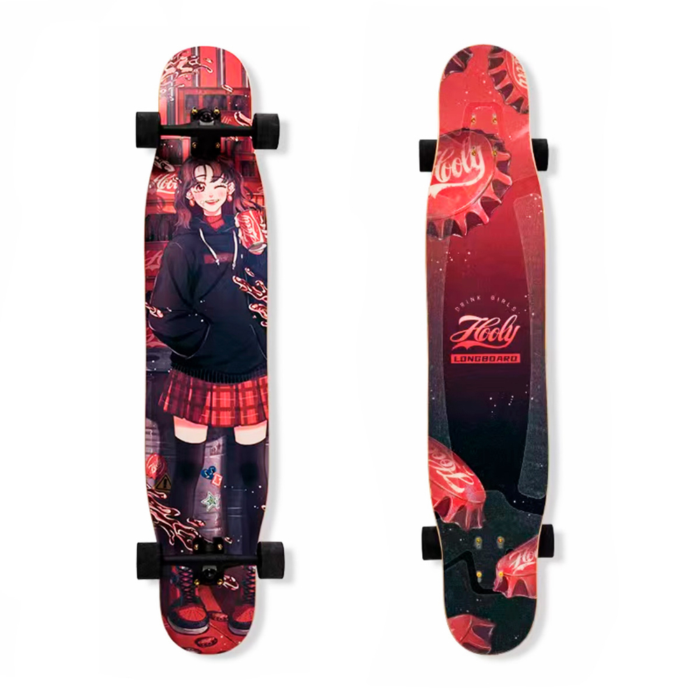 Комплект лонгборд HoolyBoards RedGirl 44/112см