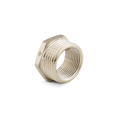 Футорка Varmega - 1 1/4" x 1/2" (резьбовой, никелированная латунь)